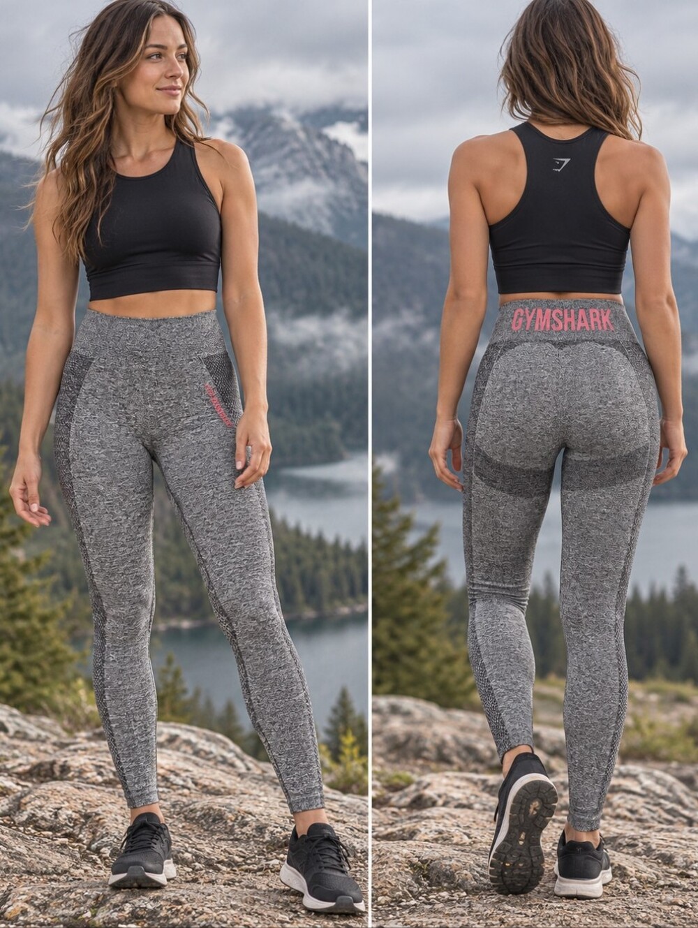 Gymshark Seamless Leggings Gray High Waisted Athletic Gym Women’s Small